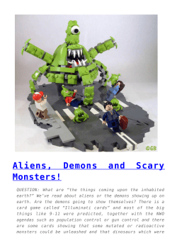 Aliens, Demons and Scary Monsters!