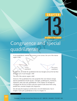Congruence and special quadrilaterals