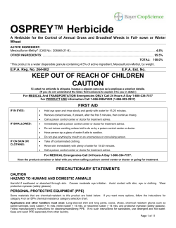 OSPREY&trade; Herbicide