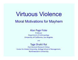 Fiske, Virtuous Violence 24.09.2012