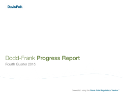 Dodd-Frank Progress Report: Fourth Quarter 2015