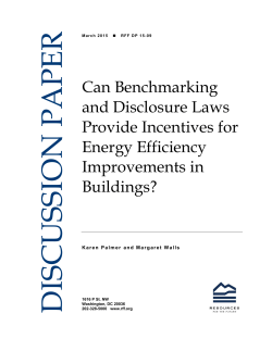 Can Benchmarking and Disclosure Laws Provide Incentives for