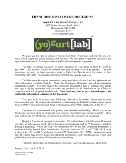 franchise disclosure document
