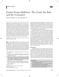 Proton Pump Inhibitors: The Good, the Bad