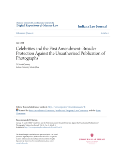 Celebrities and the First Amendment: Broader Protection Against the