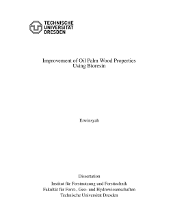 Improvement of Oil Palm Wood Properties Using Bioresin