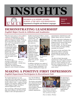 Insights - University of Maryland Eastern Shore