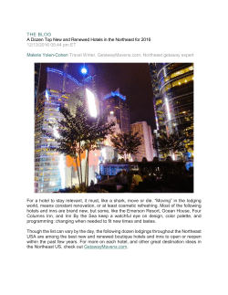 Huffington Post &ndash; A Dozen Top New Hotels for