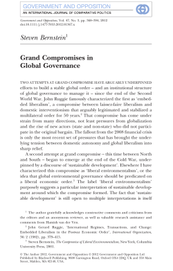 Grand Compromises in Global Governance