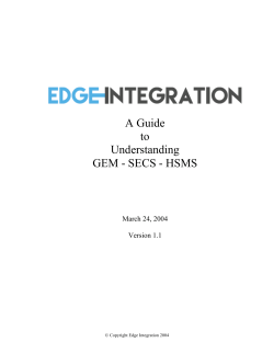 SECS - HSMS - Edge Integration