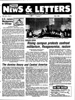 Rising campus protests confront militarism, Reaganomics, racism