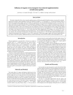 Influence of organic versus inorganic trace mineral supplementation