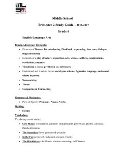 Middle School Trimester 2 Study Guide &ndash; 2016/2017 Grade 6