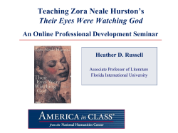 Teaching Zora Neale Hurston`s Their Eyes Were Watching God