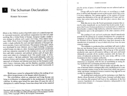 . .The Schuman Declaration