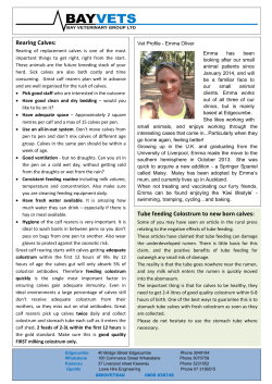 June 2016 - Bay Veterinary Group Ltd