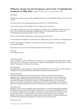 Looking Back &ndash; Wilburton, Grunty Fen and Twentypence, by Mike Petty