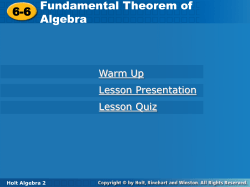 Fundamental Theorem of Algebra