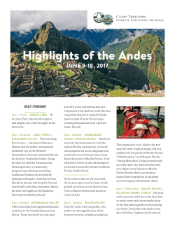 Highlights of the Andes