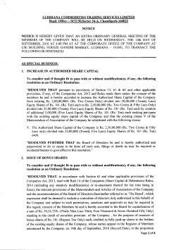 divided into 25,00,000 (Twenty Five Lacs) Equity Shares of Rs. 10