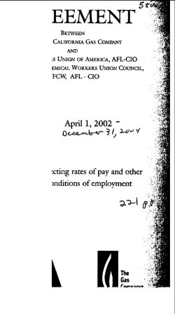 (SoCalGas) and Utility Workers Union of America (UWUA)