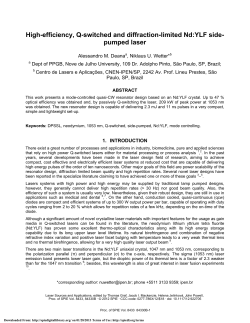 High-efficiency, Q-switched and diffraction