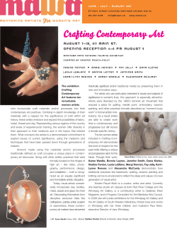 MAWA Newsletter, Summer 2007 - Mentoring Artists for Women`s Art