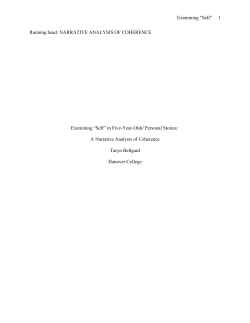 Narrative Coherence of Identity Stories in 5-year-olds