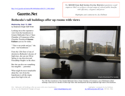 Bethesda`s tall buildings offer up rooms with views