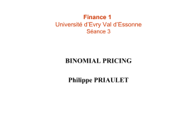 Binomial Pricing - Universit&eacute; Evry Val d`Essonne