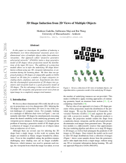 3D Shape Induction from 2D Views of Multiple Objects