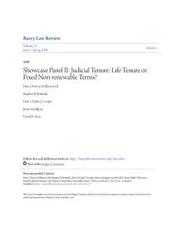 Judicial Tenure: Life Tenure or Fixed Non