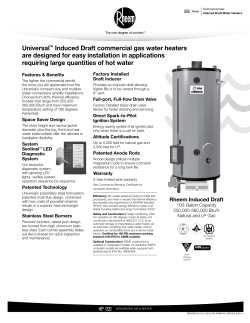 Universal&trade; Induced Draft commercial gas water