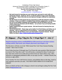 Advanced Placement United States History Grade 11