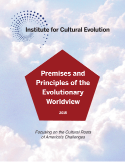 Premises and Principles of the Evolutionary Worldview