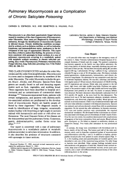 Pulmonary Mucormycosis as a Complication of Chronic Salicylate