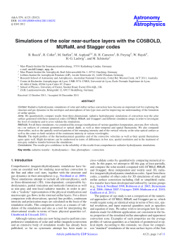 Simulations of the solar near-surface layers with the CO5BOLD