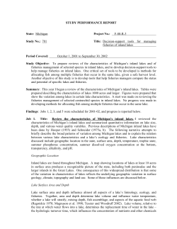 STUDY PERFORMANCE REPORT State: Michigan Study No