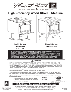 High Efficiency Wood Stove - Medium