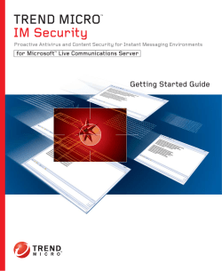 Trend Micro™ IM Security Getting Started Guide