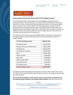 New Student Funding Model - Faculty Governance