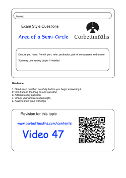 Area of a semicircle