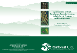 Applications of High Resolution Remote Sensing