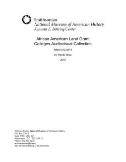 African American Land Grant Colleges Audiovisual Collection