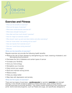 Exercise and Fitness
