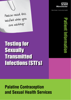 Testing for STIs - Patient Information