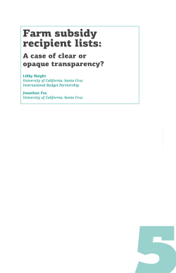 Farm subsidy recipient lists