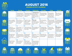 August Calendar
