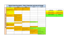 Maths Grade Descriptors - Ratio, Proportion and rates of change