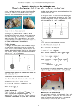 Eureka! &ndash; detecting ore the Archimedes way